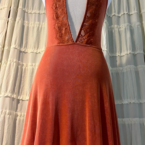 Free People Orange Open Back Dress - Picture 3 of 8